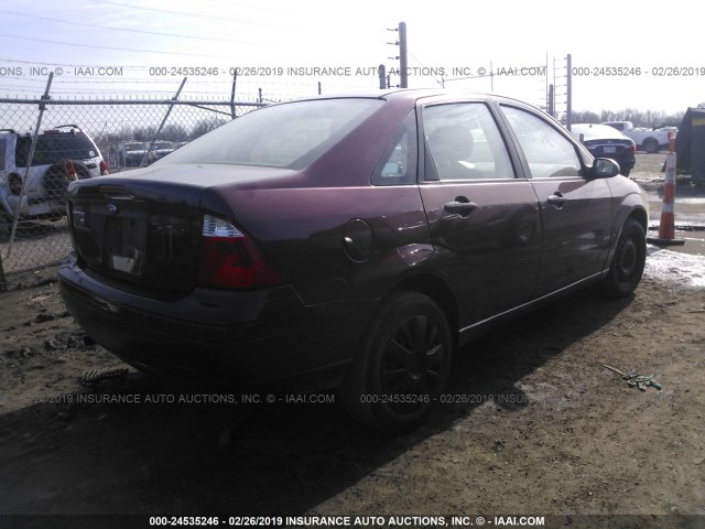 1FAFP34N67W101313 - 2007 FORD FOCUS ZX4/S/SE/SES 红色 照片 4