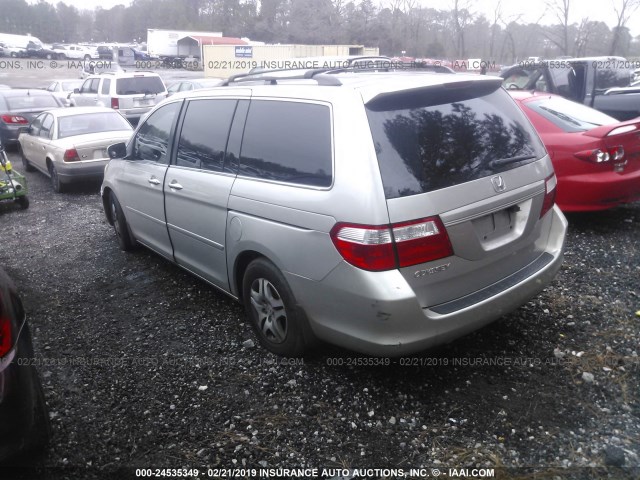 5FNRL38796B462908 - 2006 HONDA ODYSSEY EXL SILVER photo 3