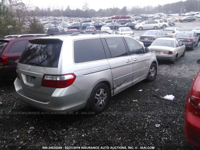 5FNRL38796B462908 - 2006 HONDA ODYSSEY EXL SILVER photo 4