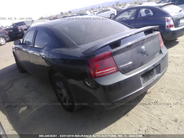 2B3KA43G37H667352 - 2007 DODGE CHARGER SE/SXT BLACK photo 3