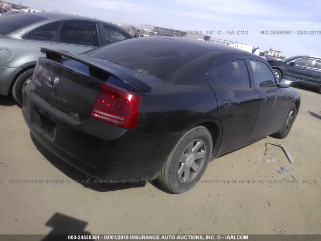 2B3KA43G37H667352 - 2007 DODGE CHARGER SE/SXT BLACK photo 4