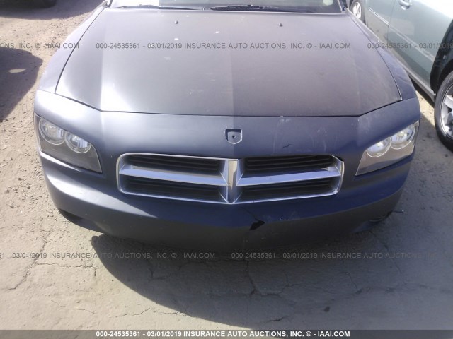 2B3KA43G37H667352 - 2007 DODGE CHARGER SE/SXT BLACK photo 6