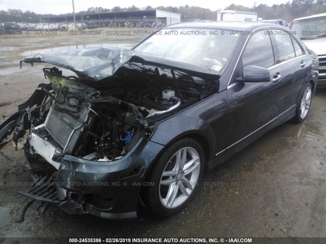 WDDGF4HB9DR267865 - 2013 MERCEDES-BENZ C 250 GRAY photo 2