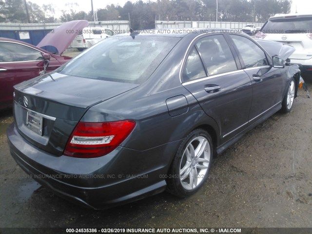 WDDGF4HB9DR267865 - 2013 MERCEDES-BENZ C 250 GRAY photo 4