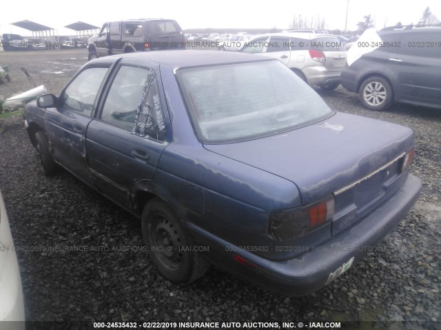 1N4EB31P4RC821732 - 1994 NISSAN SENTRA E/XE/GXE/LE BLUE photo 3