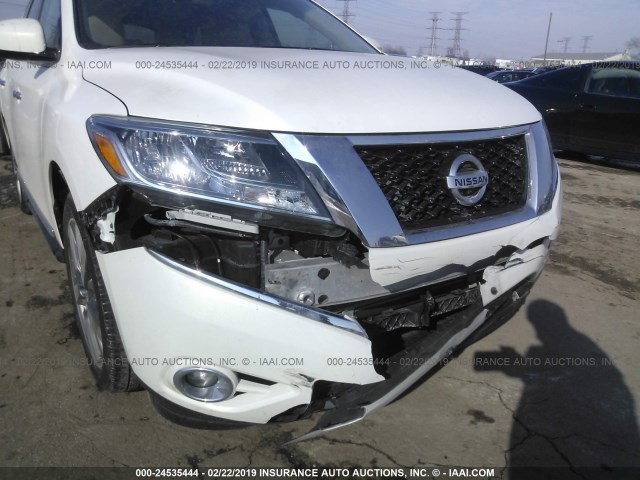 5N1AR2MN4DC663213 - 2013 NISSAN PATHFINDER S/SV/SL/PLATINUM WHITE photo 6