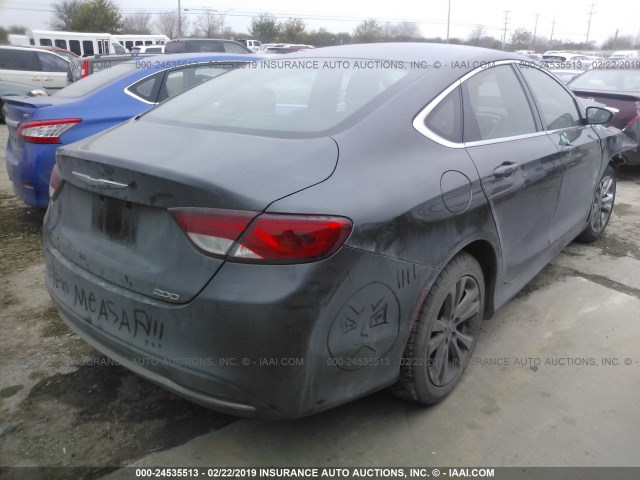 1C3CCCAB8FN709247 - 2015 CHRYSLER 200 LIMITED GRAY photo 4