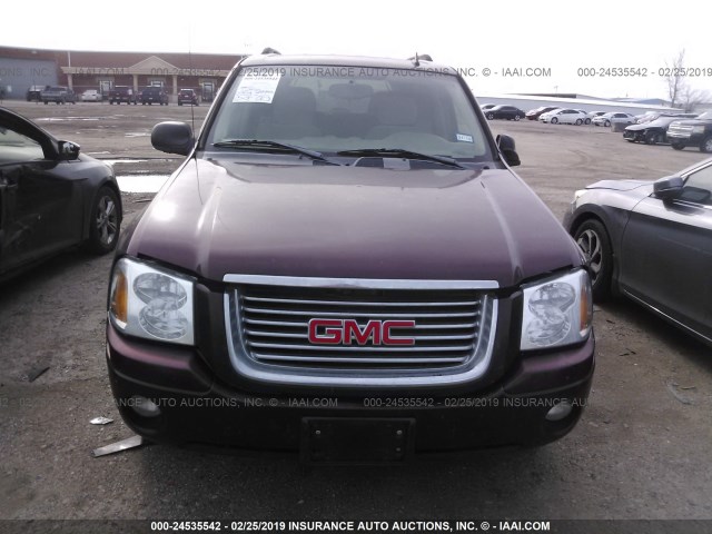 1GKDS13S862296448 - 2006 GMC ENVOY MAROON photo 6