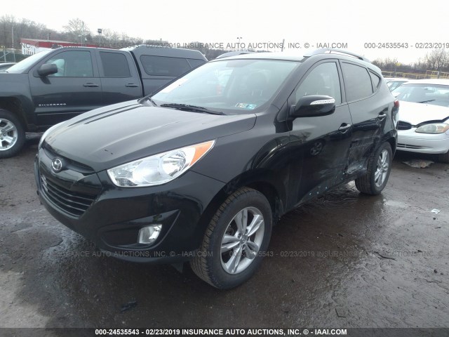 KM8JU3ACXDU670863 - 2013 HYUNDAI TUCSON GLS/LIMITED BLACK photo 2