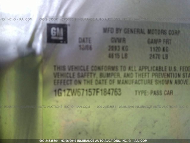 1G1ZW67157F184763 - 2007 CHEVROLET MALIBU MAXX SS SILVER photo 9