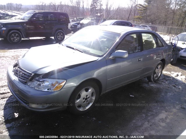 4T1BF28B23U309468 - 2003 TOYOTA AVALON XL/XLS GREEN photo 2