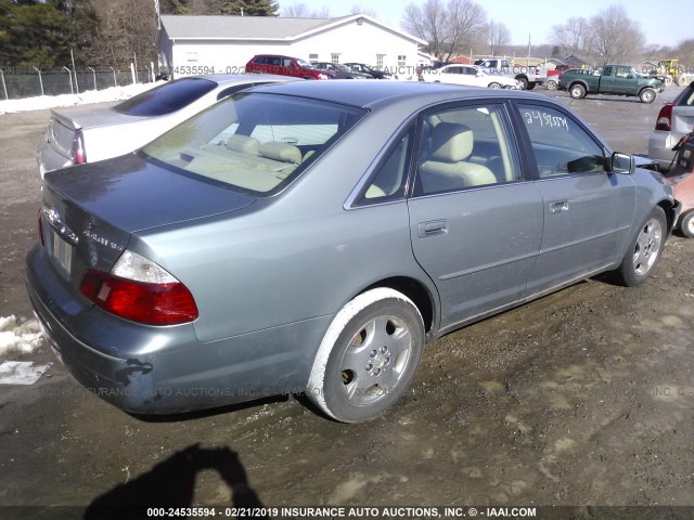 4T1BF28B23U309468 - 2003 TOYOTA AVALON XL/XLS GREEN photo 4