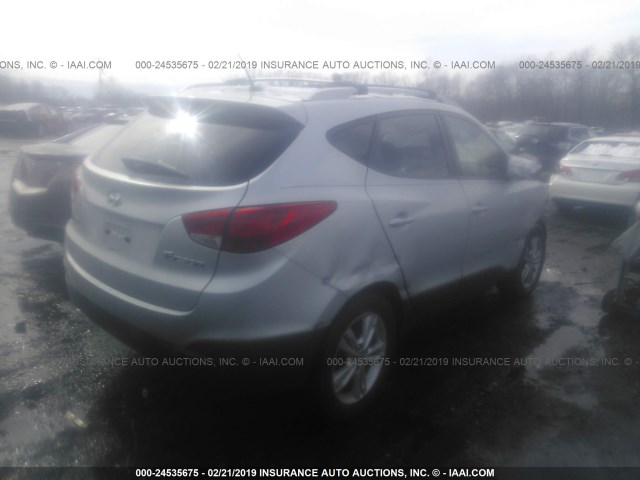 KM8JU3AC1DU605397 - 2013 HYUNDAI TUCSON GLS/LIMITED 银色 照片 4