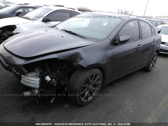 1C3CDFBB9ED830080 - 2014 DODGE DART SXT GRAY photo 2