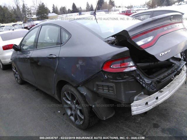 1C3CDFBB9ED830080 - 2014 DODGE DART SXT GRAY photo 3