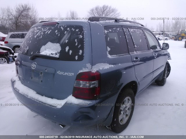 JTEEP21A060151381 - 2006 TOYOTA HIGHLANDER LIMITED BLUE photo 4