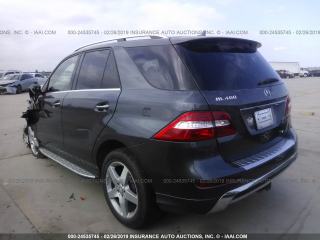 4JGDA5GB0FA464505 - 2015 MERCEDES-BENZ ML 400 4MATIC GRAY photo 3