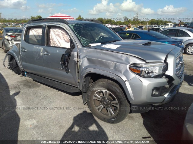 5TFAZ5CN9GX020148 - 2016 TOYOTA TACOMA DBL CAB/SR5/TRD SPORT/OR SILVER photo 1