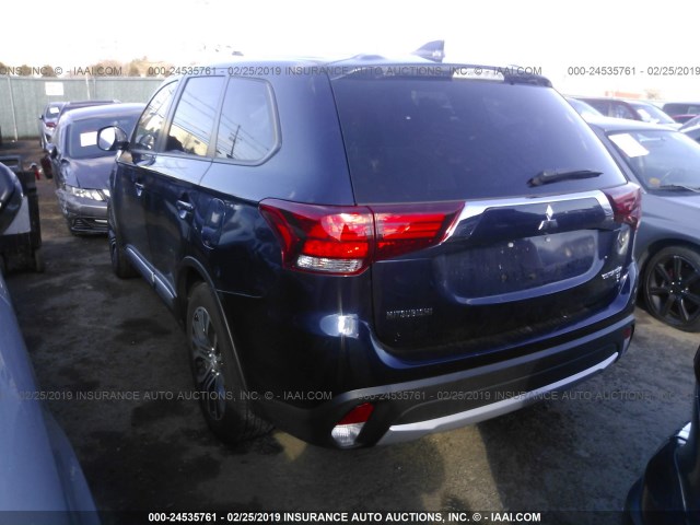 JA4AD3A33JZ017742 - 2018 MITSUBISHI OUTLANDER SE/SEL BLUE photo 3