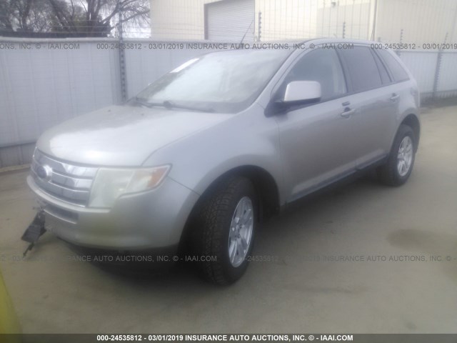 2FMDK38C28BB11554 - 2008 FORD EDGE SEL GRAY photo 2