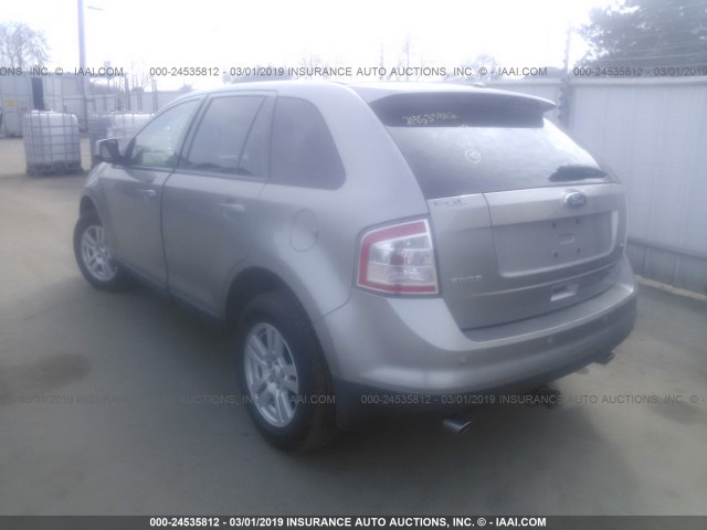 2FMDK38C28BB11554 - 2008 FORD EDGE SEL GRAY photo 3