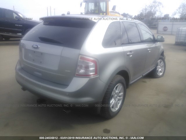 2FMDK38C28BB11554 - 2008 FORD EDGE SEL GRAY photo 4