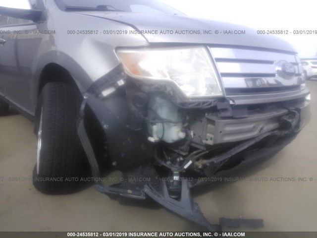 2FMDK38C28BB11554 - 2008 FORD EDGE SEL GRAY photo 6