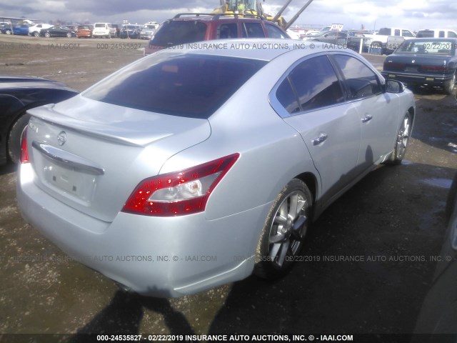 1N4AA5AP6AC807476 - 2010 NISSAN MAXIMA S/SV SILVER photo 4