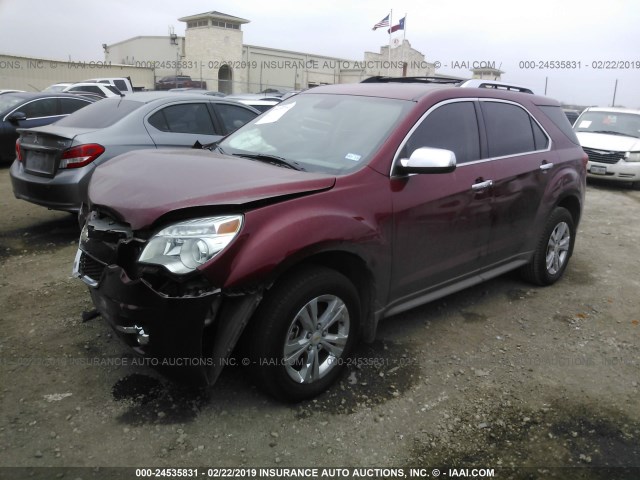 2GNALFEK9C6370746 - 2012 CHEVROLET EQUINOX LTZ RED photo 2