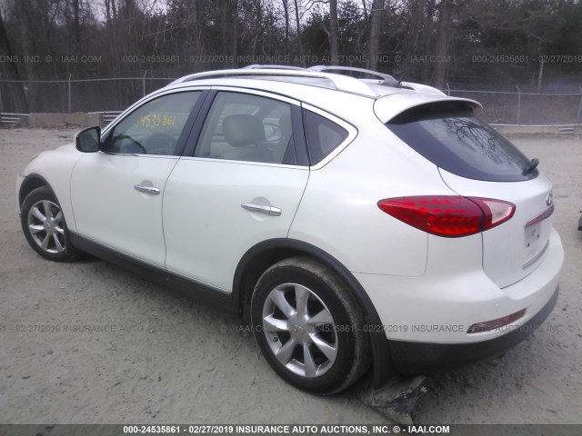 JNKAJ09F08M350773 - 2008 INFINITI EX35 JOURNEY WHITE photo 3