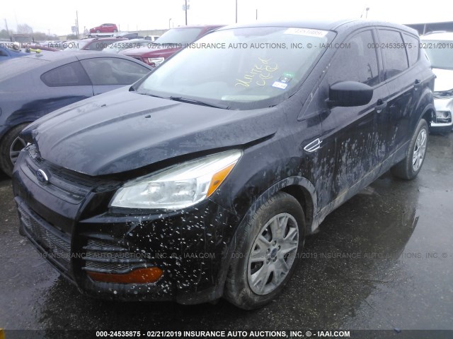 1FMCU0F71EUB79182 - 2014 FORD ESCAPE S BLACK photo 2