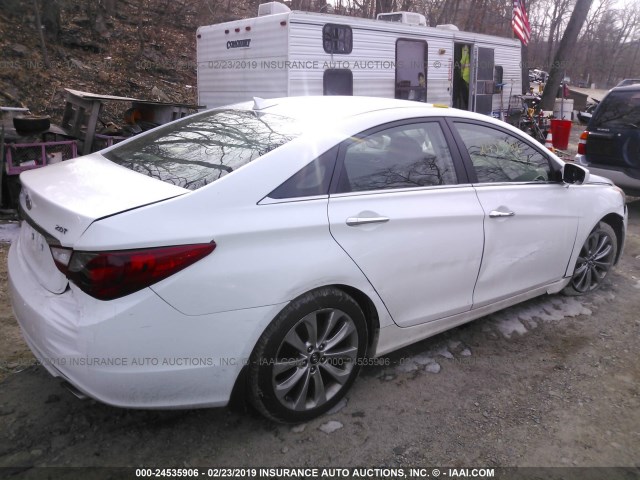 5NPEC4AB1CH384365 - 2012 HYUNDAI SONATA SE/LIMITED WHITE photo 4