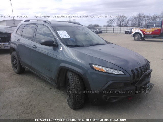 1C4PJMBS5EW242305 - 2014 JEEP CHEROKEE TRAILHAWK 灰色 照片 1