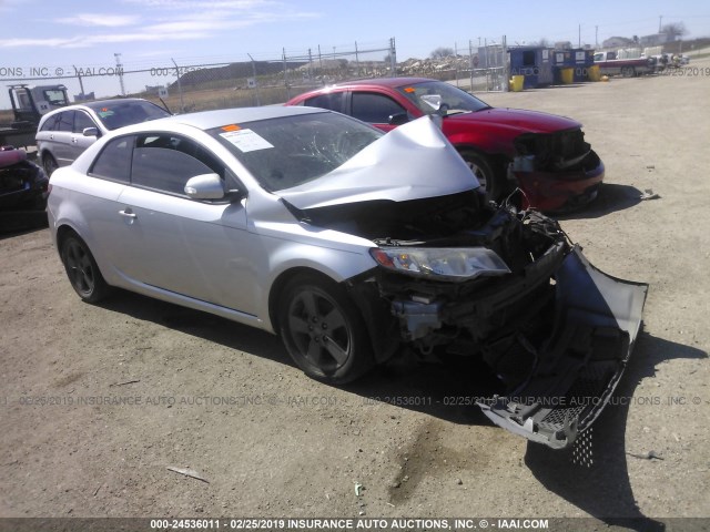 KNAFU6A21A5257784 - 2010 KIA FORTE EX SILVER photo 1