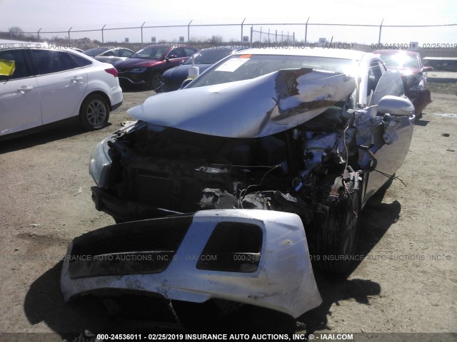 KNAFU6A21A5257784 - 2010 KIA FORTE EX SILVER photo 6