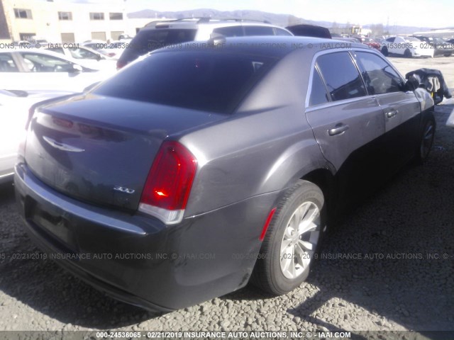 2C3CCAAG7FH785776 - 2015 CHRYSLER 300 LIMITED GRAY photo 4