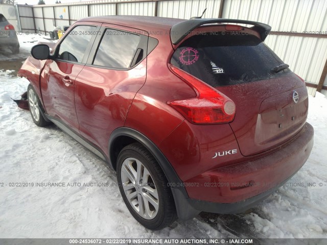 JN8AF5MV5CT123449 - 2012 NISSAN JUKE S/SV/SL RED photo 3