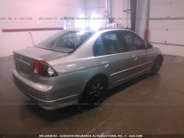 JHMES96614S010979 - 2004 HONDA CIVIC HYBRID GOLD photo 4