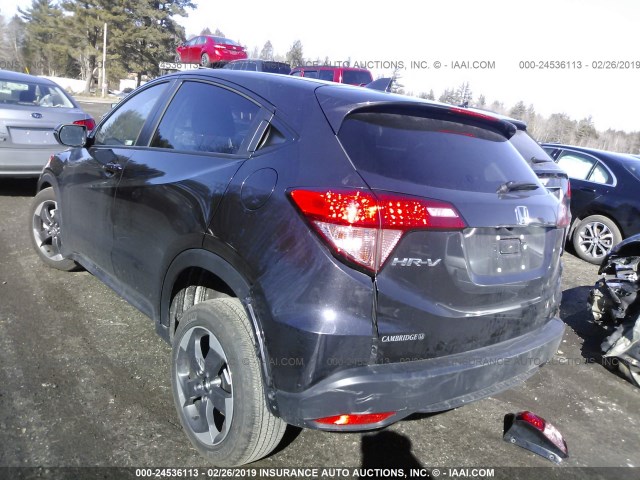 3CZRU6H54JM732400 - 2018 HONDA HR-V EX PURPLE photo 3