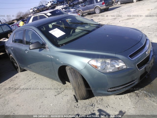 1G1ZG57B59F100671 - 2009 CHEVROLET MALIBU LS GREEN photo 1
