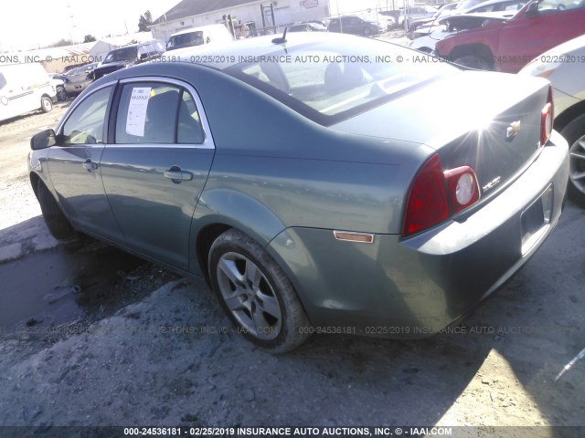 1G1ZG57B59F100671 - 2009 CHEVROLET MALIBU LS GREEN photo 3