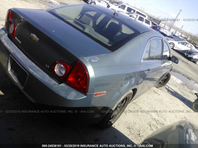 1G1ZG57B59F100671 - 2009 CHEVROLET MALIBU LS GREEN photo 4