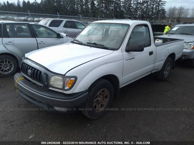 5TENL42N61Z863741 - 2001 TOYOTA TACOMA WHITE photo 2