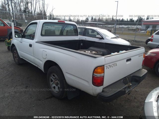 5TENL42N61Z863741 - 2001 TOYOTA TACOMA WHITE photo 3