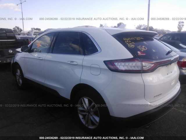 2FMPK3J90GBC59602 - 2016 FORD EDGE SEL WHITE photo 3