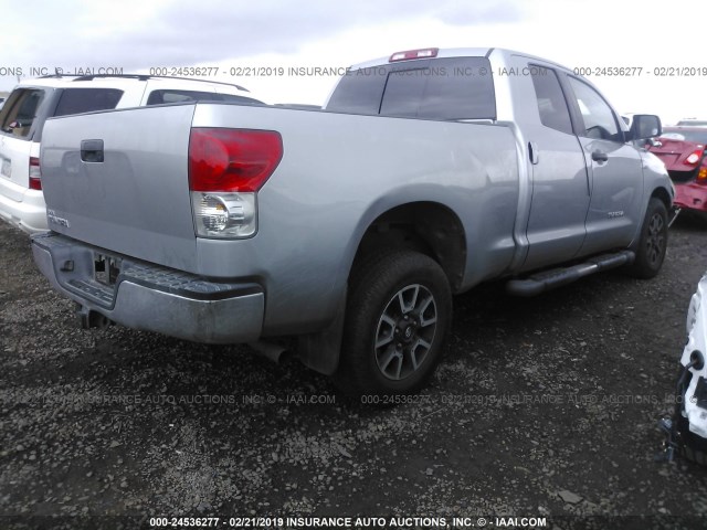 5TFRT54188X020126 - 2008 TOYOTA TUNDRA DOUBLE CAB/DOUBLE CAB SR5 GRAY photo 4