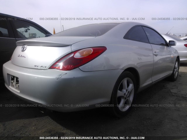 4T1CA30P95U041117 - 2005 TOYOTA CAMRY SOLARA SE/SLE SILVER photo 4