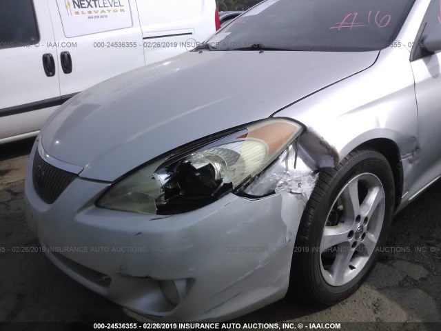 4T1CA30P95U041117 - 2005 TOYOTA CAMRY SOLARA SE/SLE SILVER photo 6