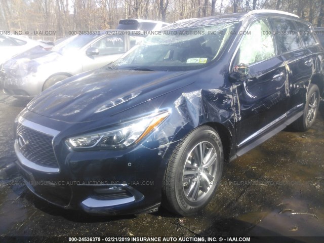 5N1DL0MM6KC517502 - 2019 INFINITI QX60 LUXE/PURE BLUE photo 2