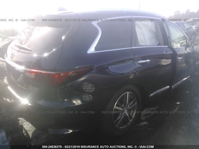 5N1DL0MM6KC517502 - 2019 INFINITI QX60 LUXE/PURE BLUE photo 4